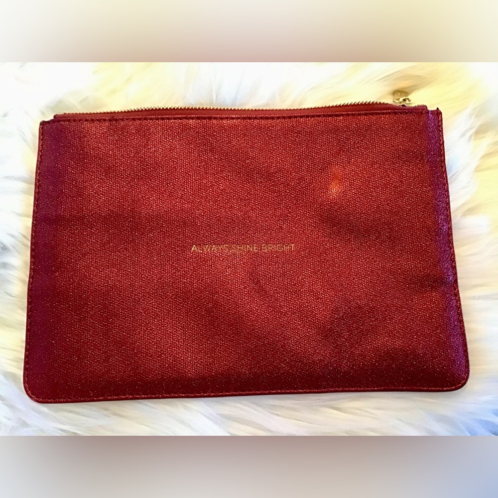 Always Shine Bright Katie Loxton London Red Glitter Clutch